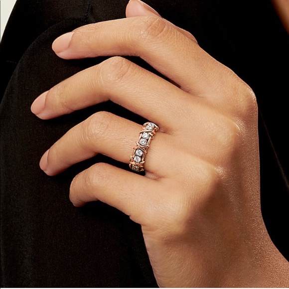 Tiffany rose gold Sixteen Stone Ring - Picture 5 of 6